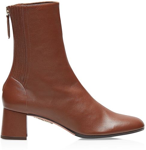 Saint Honore Leather Ankle Boots - Cinnamon - Size 6