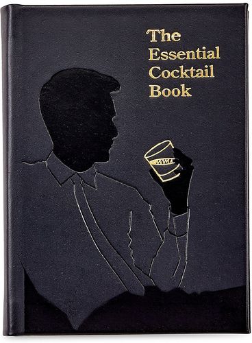 The Essential Cocktail Leather-Bound Book - Black
