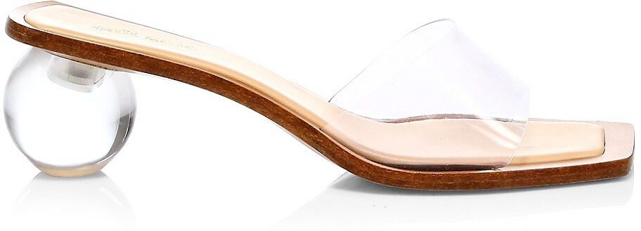 Tao Bauble-Heel Vinyl Mules - Clear - Size 9.5