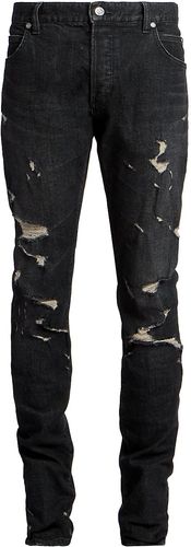 Distressed Tapered Jeans - Noir - Size 36