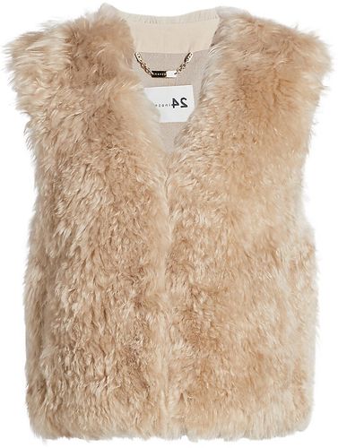 Manzoni 24 For The Fur Salon Rabbit Fur & Lamb Fur Collarless Vest - Beige - Size Large