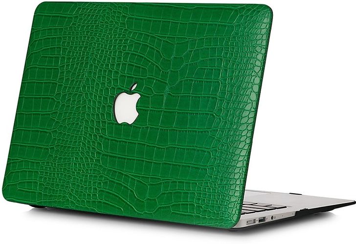 Faux Crocodile MacBook Case - Emerald