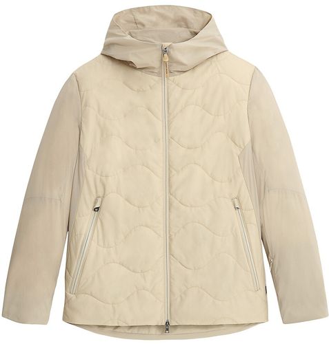Quilted Ripstop Hooded Jacket - Oak - Size Medium