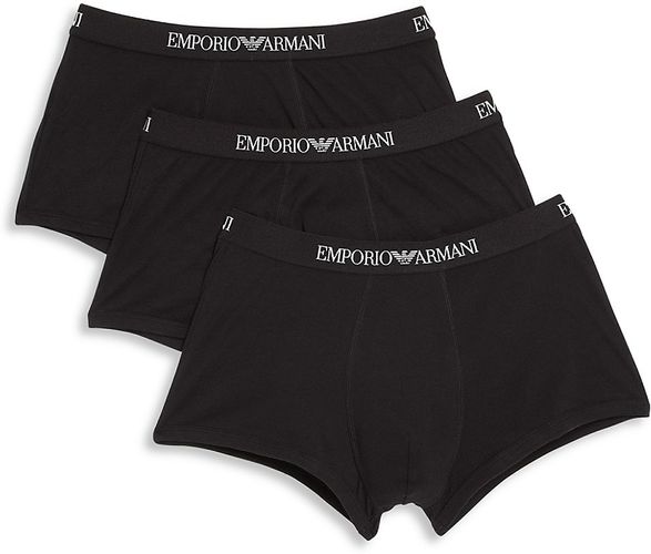 3-Pack Cotton Trunks - Black - Size XL