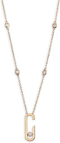 By Gigi Hadid Move Addiction 18K Pink Gold & Diamond Pendant Necklace - Pink Gold