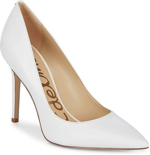 Hazel Leather Pumps - Bright White - Size 9