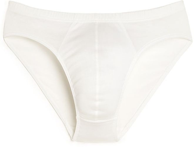 Cotton Sporty Three-Quarter Briefs - White - Size XXL