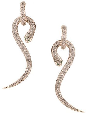 Luxe Crystal Snake Drop Earrings