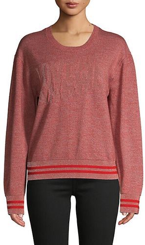 Reflective Wool-Blend Pullover Sweater