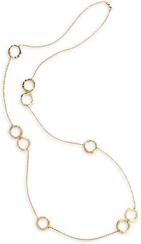 18K Yellow Goldplated Circle-Link Station Necklace