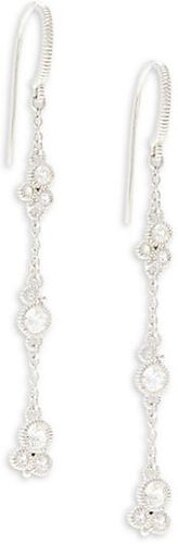 Sterling Silver & White Topaz Drop Earrings