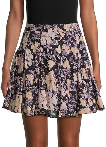 End Of The Island Floral Godet Skirt