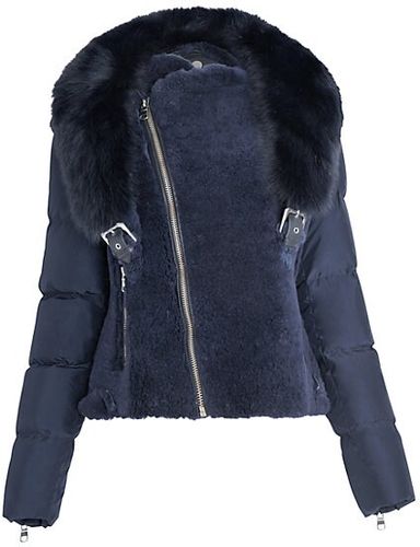 Made For Generations Double-Faced Shearling & Fox Fur-Trim Jacket