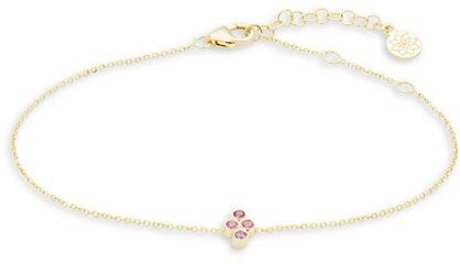 18K Yellow Gold & Ruby Chain Bracelet