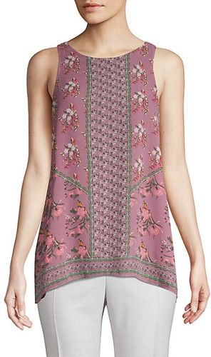 Mixed-Print Sleeveless Top