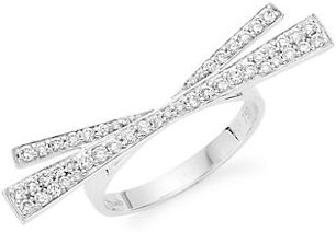 Origami 18K White Gold & Diamond Bow Ring