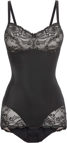 Body modellante con pizzo livello leggero (Nero) - bpc bonprix collection - Nice Size