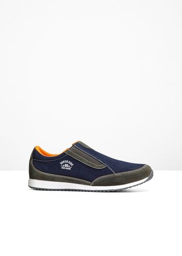 Slip on in pelle (Blu) - bpc bonprix collection