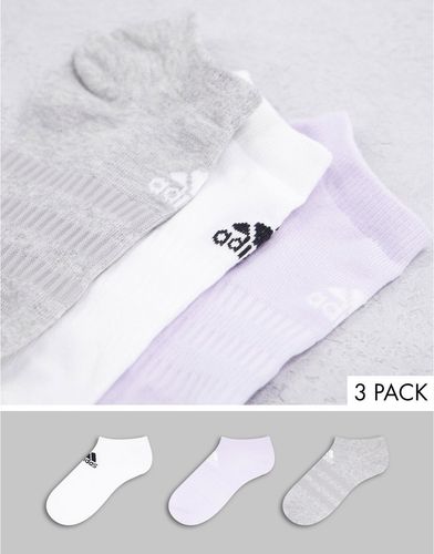 adidas - Confezione da tre paia di calzini in bianco, lilla e grigio-Multicolore
