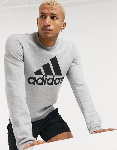 Adidas Training BOS large front logo sweatshirt in gray-Grey