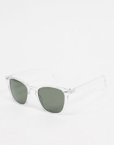 square sunglasses in clear white