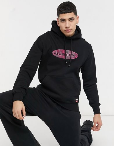 Arcminute hoodie with back print in black
