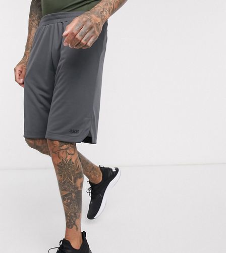 4505 Tall jersey workout shorts in dark gray-Grey