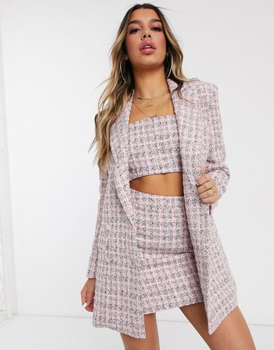 Blazer bouclé da abito-Rosa