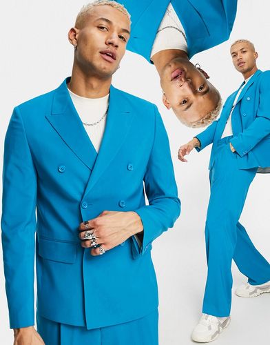 boxy suit jacket in blue-Blues