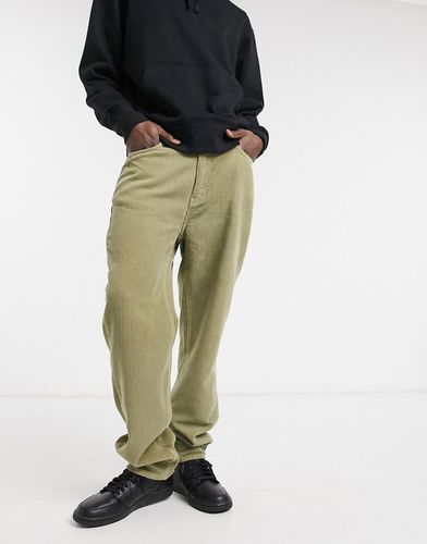 dad corduroy jeans in green-Multi