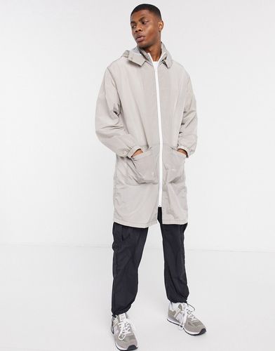 lightweight trench coat in light gray