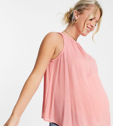 ASOS DESIGN Maternity - Canotta grembiule arricciata rosa-Nessun colore