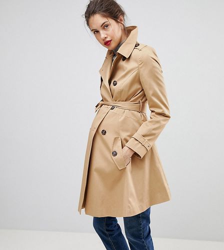 ASOS DESIGN Maternity trench coat in stone-Neutral