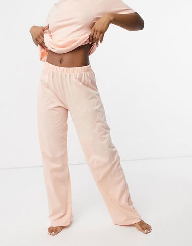 Pantaloni del pigiama dritti Mix & Match in jersey pesca-Rosa