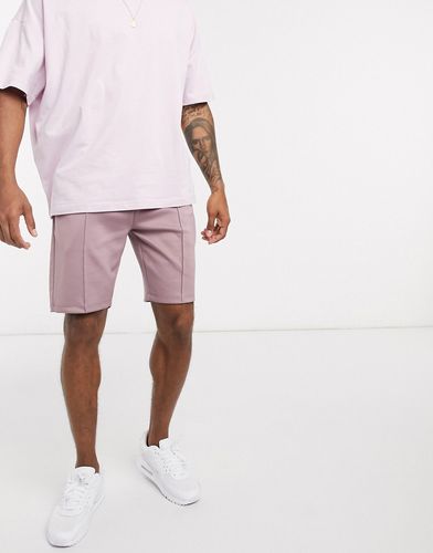 skinny scuba shorts in dusty purple