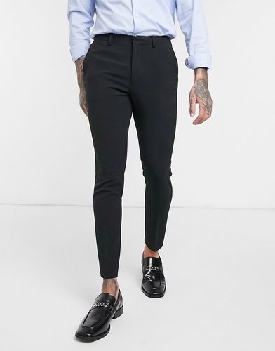 super skinny cropped smart pants in black