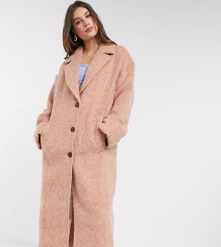 ASOS DESIGN Tall batwing textured slouchy oversized coat in pink