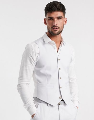 wedding slim suit suit vest in light gray