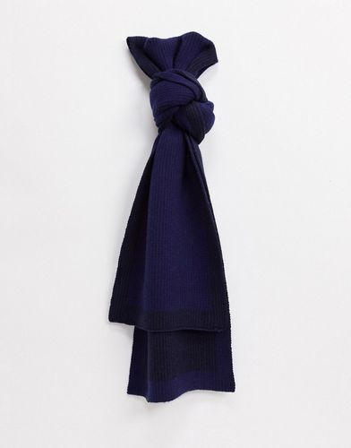 stripe scarf in navy