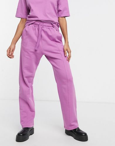 unisex wide leg sweatpants in purple