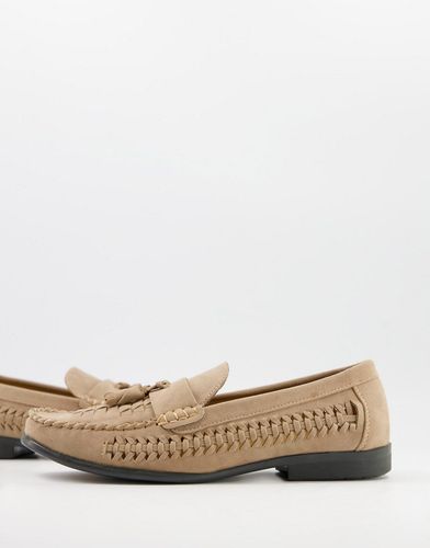 faux suede loafers in beige-Neutral