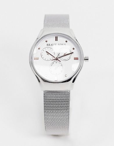 mesh watch in silver