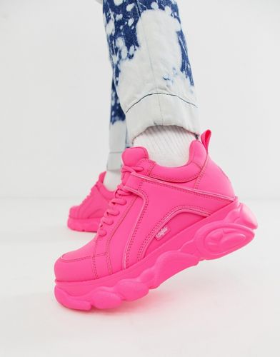 Corin neon lowtop platform sneaker-Pink