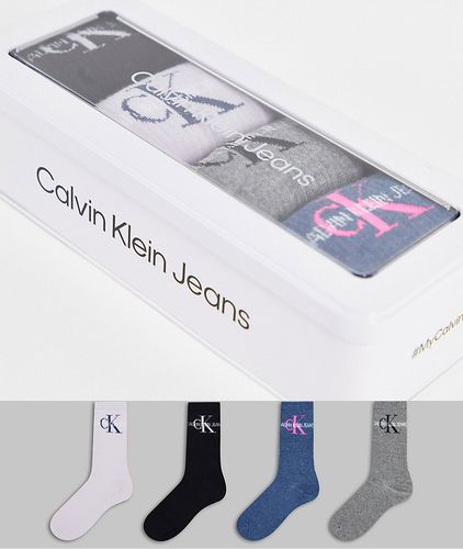 Jeans - Confezione regalo da quattro paia di calzini con logo-Multicolore