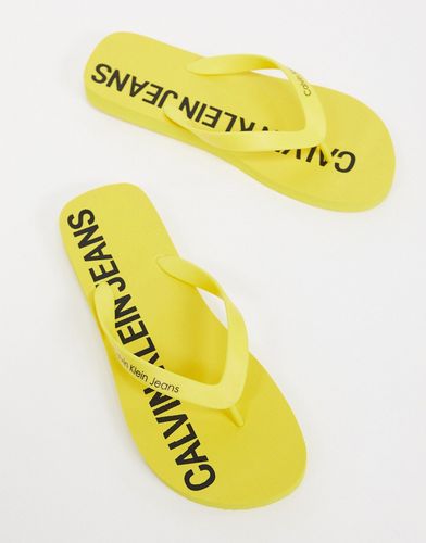 Jeans Errol logo flip flops-Yellow