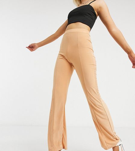 seam detail disco flares in blush-Pink