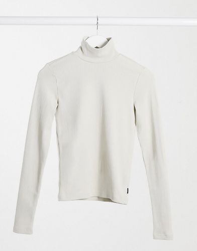 Awa long sleeve high neck t-shirt in cream-Neutral