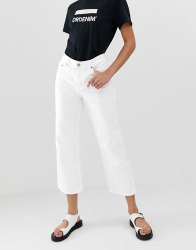 Cadell - Jeans cropped vita medio alta con fondo ampio-Bianco