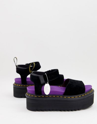 x X Girl - Sandali flatform in velluto nero