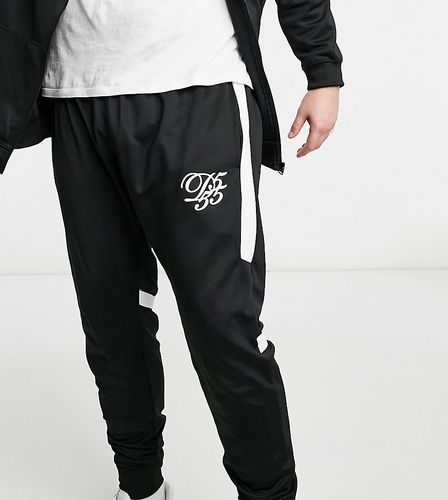 couture sweatpants with contrast panels-Black